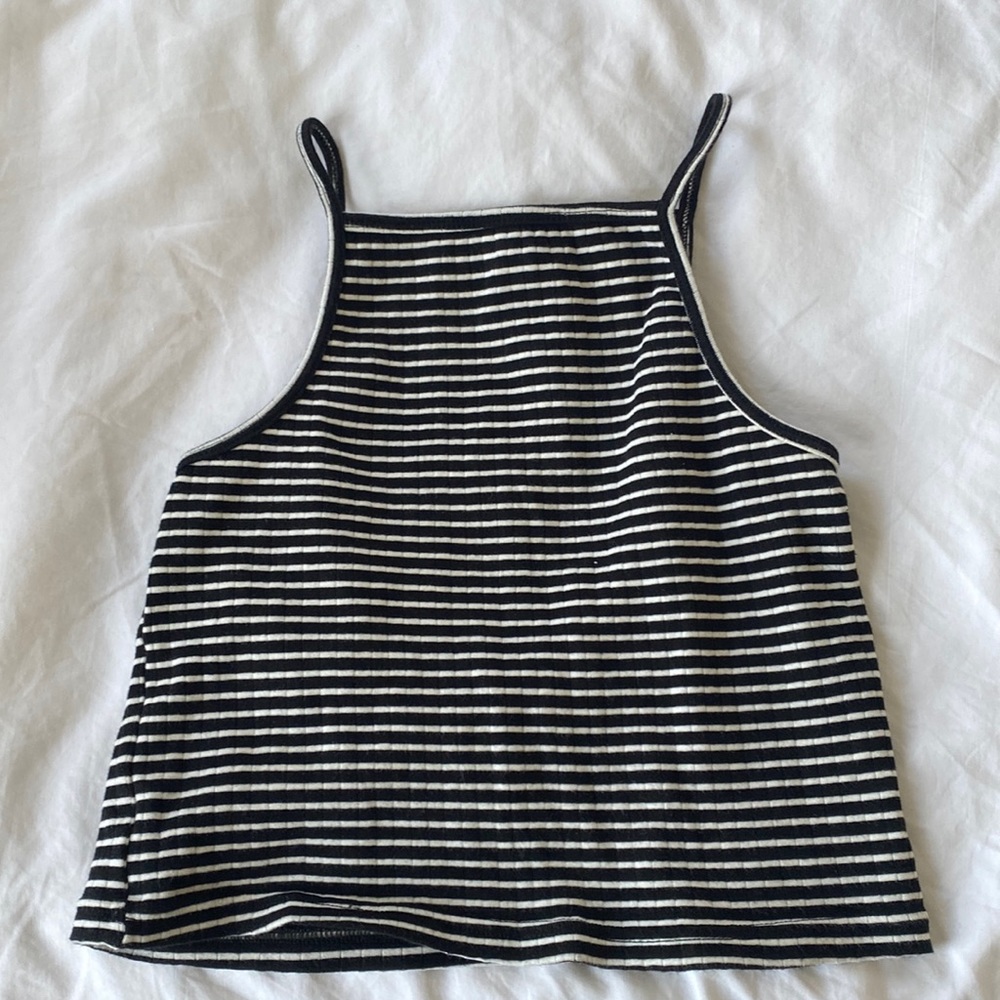 American apparel Parker cropped tank in stripe sizes L and M